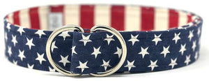 Americana Stars and Stripes D-Ring Belt by Oliver Green