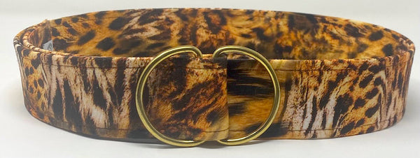2 inch wide tiger print belt by oliver green