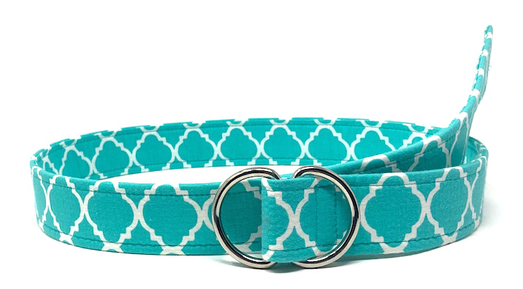 3D Belt DH155 Turquoise with Clear Crystal Oval Buckle