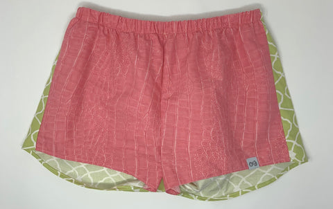 Cute Pink and Green Boxers are great for hot beach days, boat days, and summer days and night. Versatile prints make our boxers multi-use. Use for a comfy sleep too!BoxersOliver Green