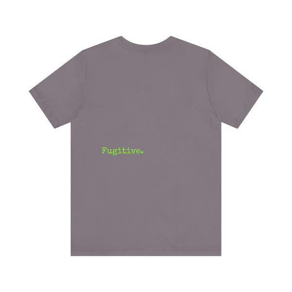 Chic Neon Lime Green Skull Graphic Tee - 'Fugitive.' Unisex Jersey T-Shirt