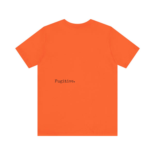 Dark Navy Blue Tiger Graphic Tee - Unisex Short Sleeve Shirt with 'Fugitive' Design
