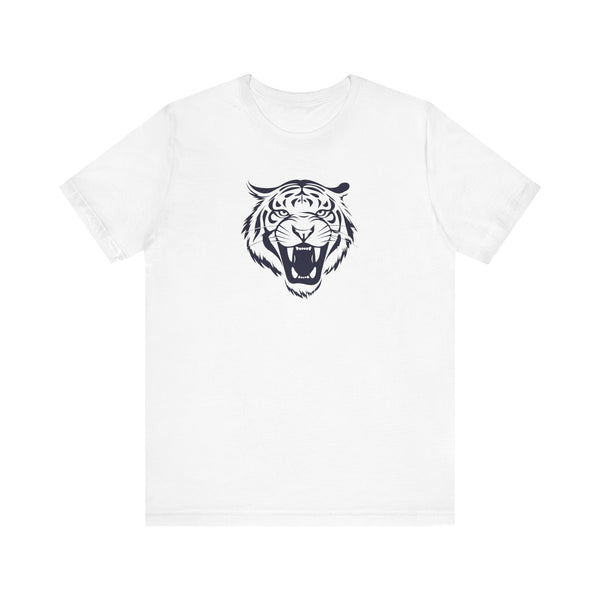 Dark Navy Blue Fugitive Tiger Graphic Tee - Unisex Jersey Short Sleeve Shirt