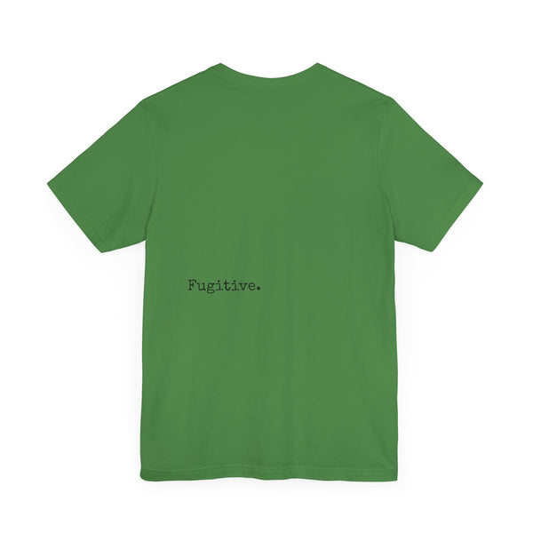 Dark Navy Blue Tiger Graphic Tee - Unisex Short Sleeve Shirt with 'Fugitive' Design