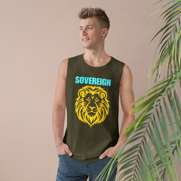 Sovereign Lion Unisex Tank Top - Bold Design for Summer Vibes