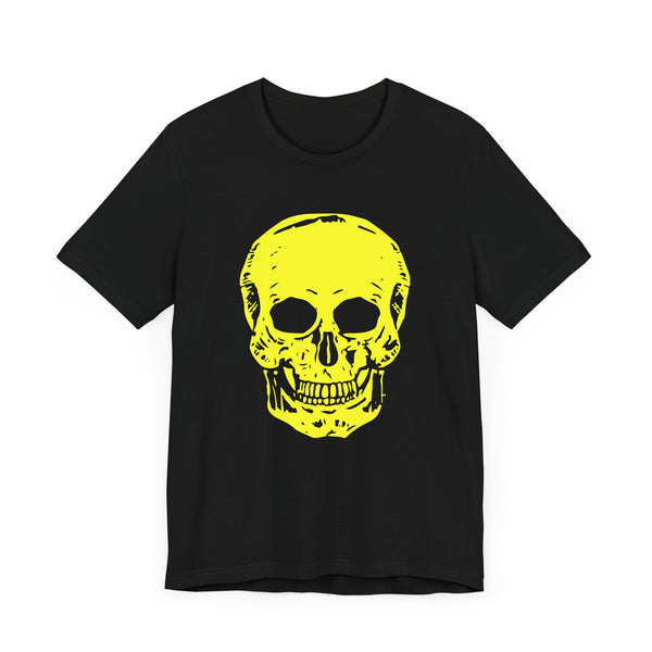 Neon Yellow Skull Graphic Unisex Short Sleeve Tee - Fugitive Design