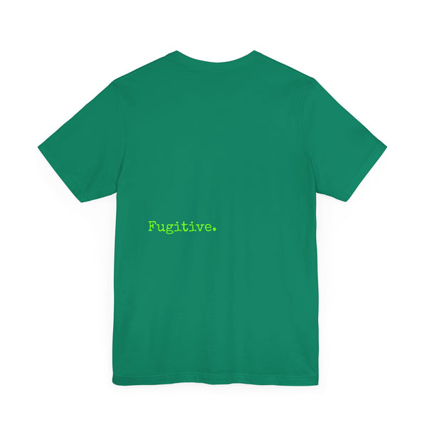 Lime Green Neon Skull Graphic Tee - Fugitive Statement Unisex Jersey Shirt