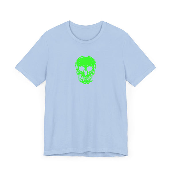 Lime Green Neon Skull Graphic Tee - Fugitive Statement Unisex Jersey Shirt
