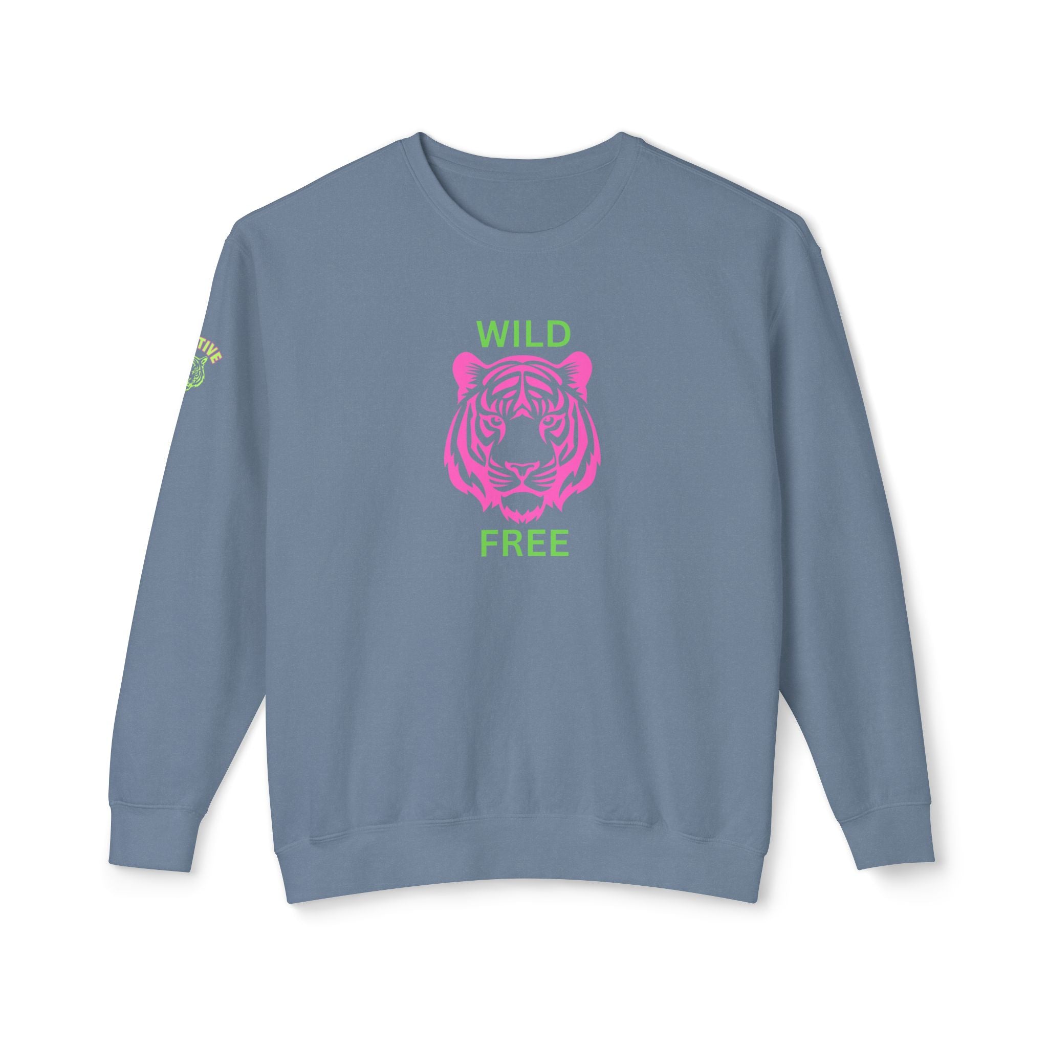 Wild & Free Tiger Unisex Lightweight Crewneck Sweatshirt