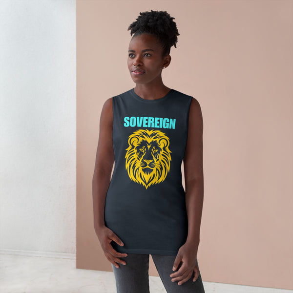 Sovereign Lion Unisex Tank Top - Bold Design for Summer Vibes