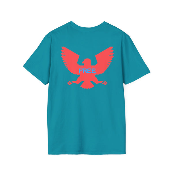Unisex Softstyle T-Shirt - Vintage Eagle Design with 'FREE' Message