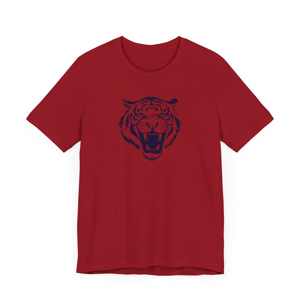 Dark Navy Blue Fugitive Tiger Graphic Tee - Unisex Jersey Short Sleeve Shirt