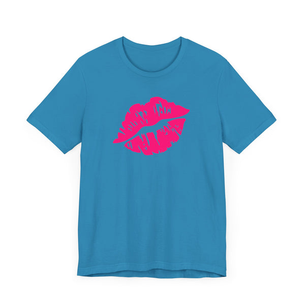 FUGITIVE TEES | NEON PINK KISS ME, DON’T MISS TEE