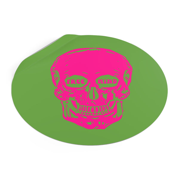 Bold "Free Mind" Round Vinyl Stickers - Funky Decor for Creative Souls