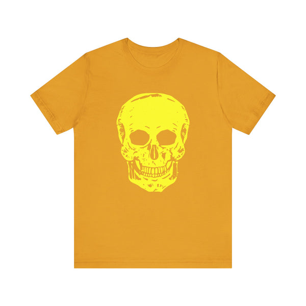 Neon Yellow Skull Graphic Unisex Tee - 'Fugitive.' Statement T-Shirt