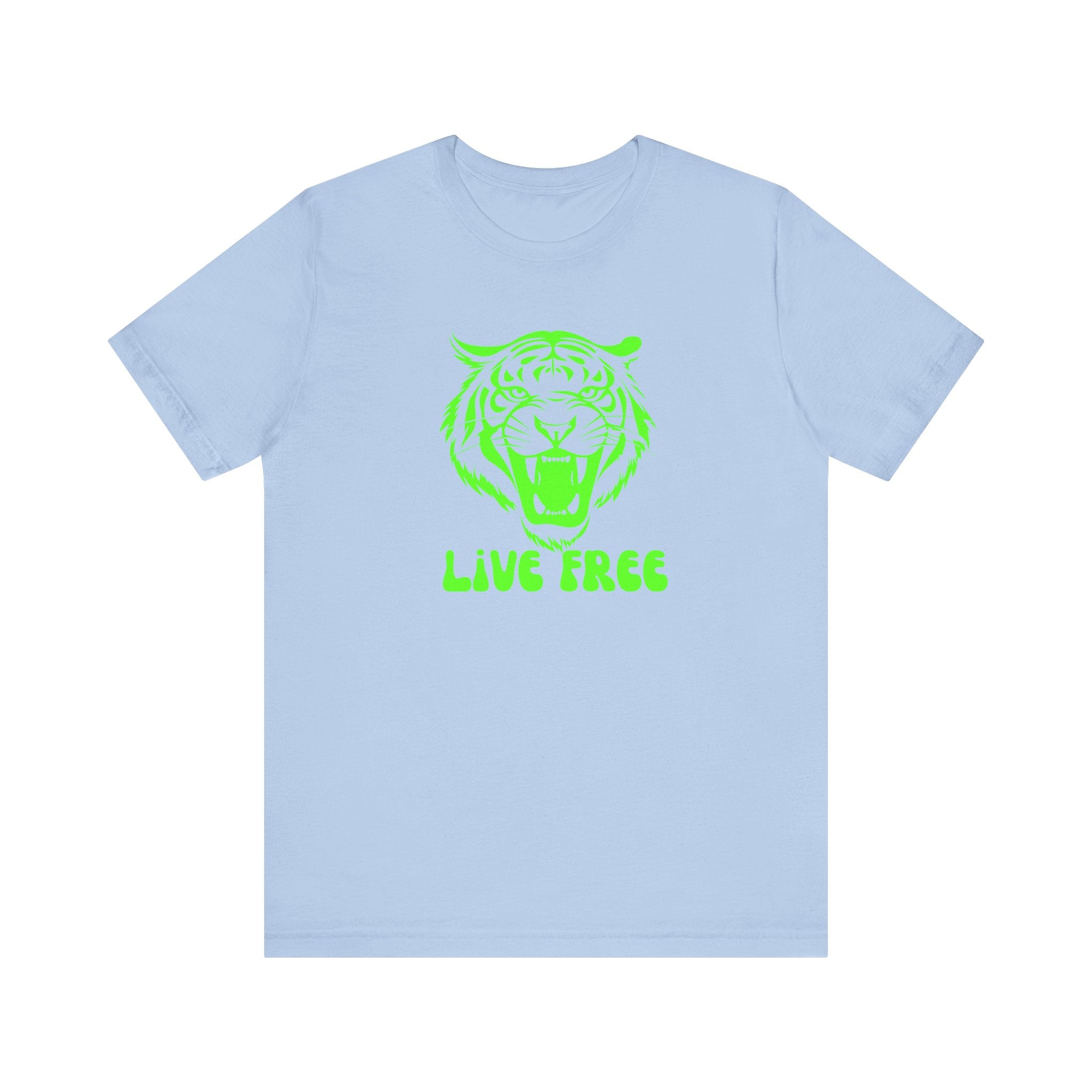 Fugitive Neon Green Live Free Tiger Graphic Tee