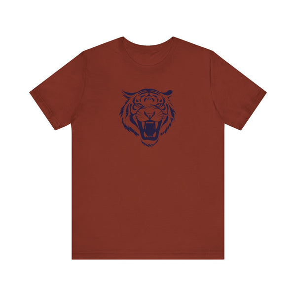 Dark Navy Blue Fugitive Tiger Graphic Tee - Unisex Jersey Short Sleeve Shirt
