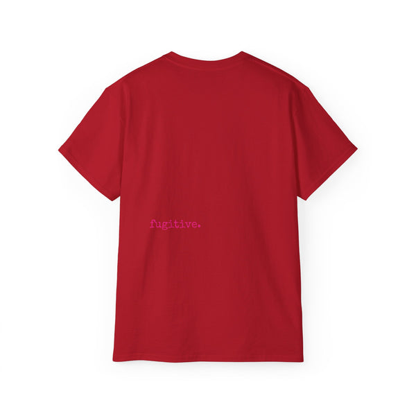 Fugitive Tees- Pink “Live Free” Jumbo Retro Roaring Tiger Head Graphic Tee