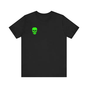 FUGITIVE TEES | NOWHERE/EVERYWHERE NEON GREEN SKULL SHIRT