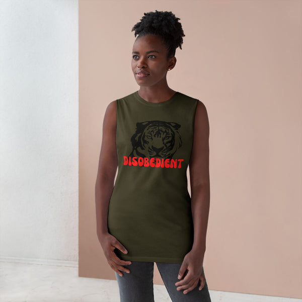 Unisex Disobedient Tiger Tank Top - Bold Graphic Sleeveless Tee for Casual Style