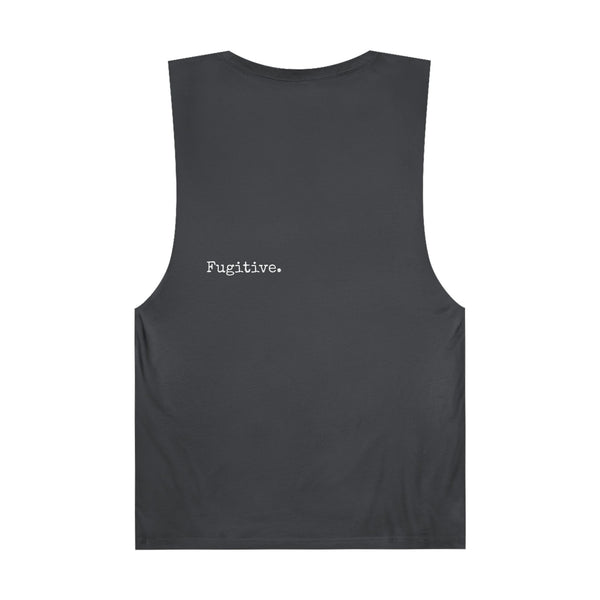 Navy Blue Fugitive Tiger Graphic Tank Top - Unisex Barnard Style