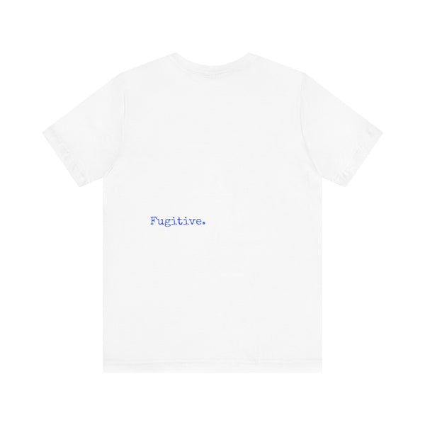 Stylish Unisex Neon Blue Skull Tee - "Fugitive" Graphic T-Shirt