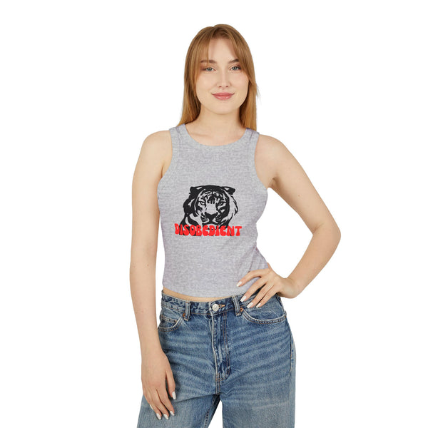 Disobedient Tiger Women's Micro Rib Racer Tank Top – Trendy Summer Apparel