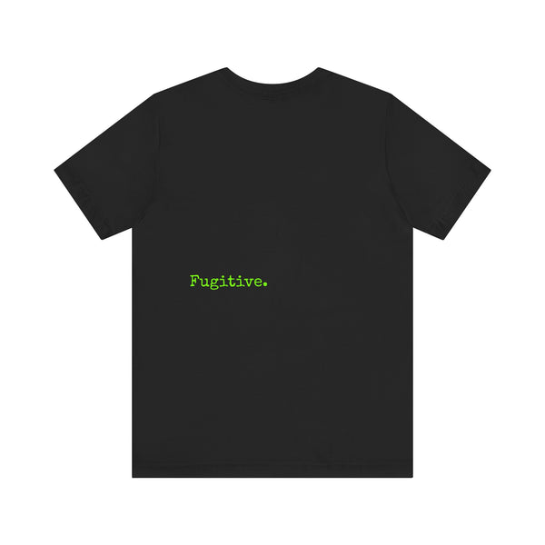 Chic Neon Lime Green Skull Graphic Tee - 'Fugitive.' Unisex Jersey T-Shirt