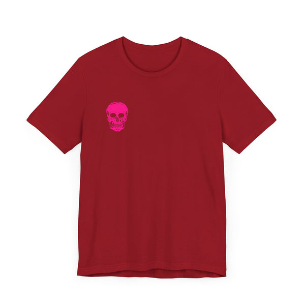 FUGITIVE TEES | NEON PINK MINI SKULL TEE