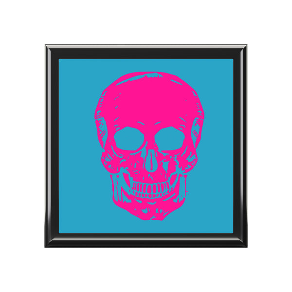VIBRANT NEON PINK SKULL Jewelry Box - Unique Storage for Accessories