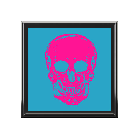 VIBRANT NEON PINK SKULL Jewelry Box - Unique Storage for Accessories