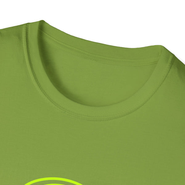Neon Green Live Free Skull Unisex Softstyle T-Shirt - Edgy Graphic Tee