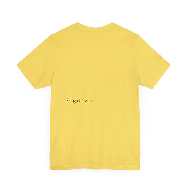 Dark Navy Blue Tiger Graphic Tee - Unisex Short Sleeve Shirt with 'Fugitive' Design