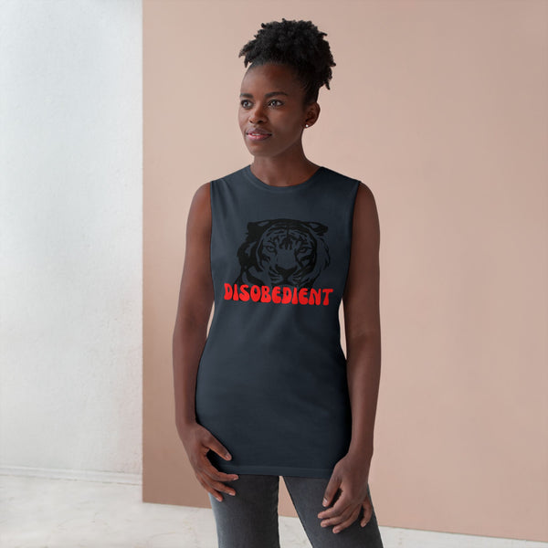 Unisex Disobedient Tiger Tank Top - Bold Graphic Sleeveless Tee for Casual Style