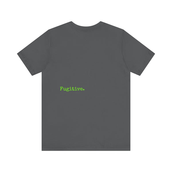 Chic Neon Lime Green Skull Graphic Tee - 'Fugitive.' Unisex Jersey T-Shirt