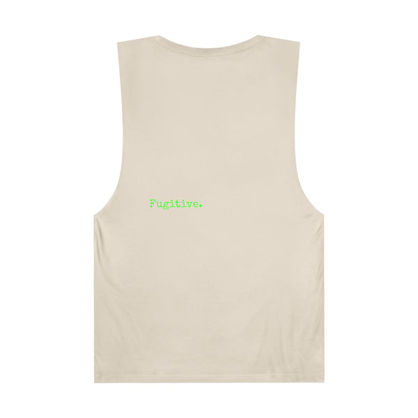 Live Free Neon Green Tiger Unisex Tank Top - Bold Graphic Tee for Adventure Seekers