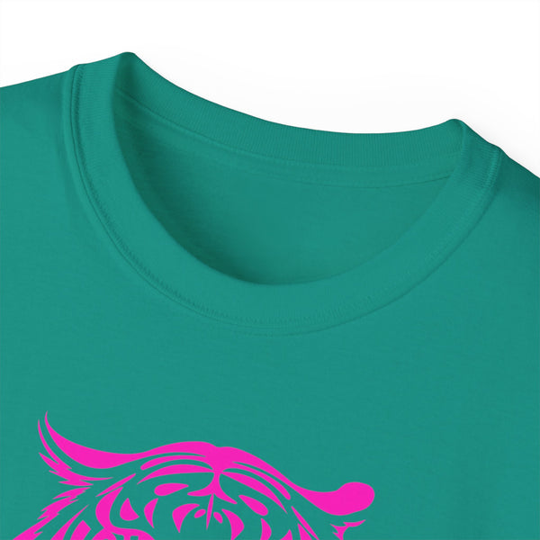 Neon Pink Live Free Tiger Graphic Tee - Unisex Ultra Cotton T-Shirt