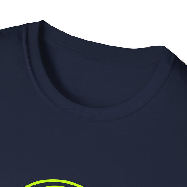 Neon Green Live Free Skull Unisex Softstyle T-Shirt - Edgy Graphic Tee