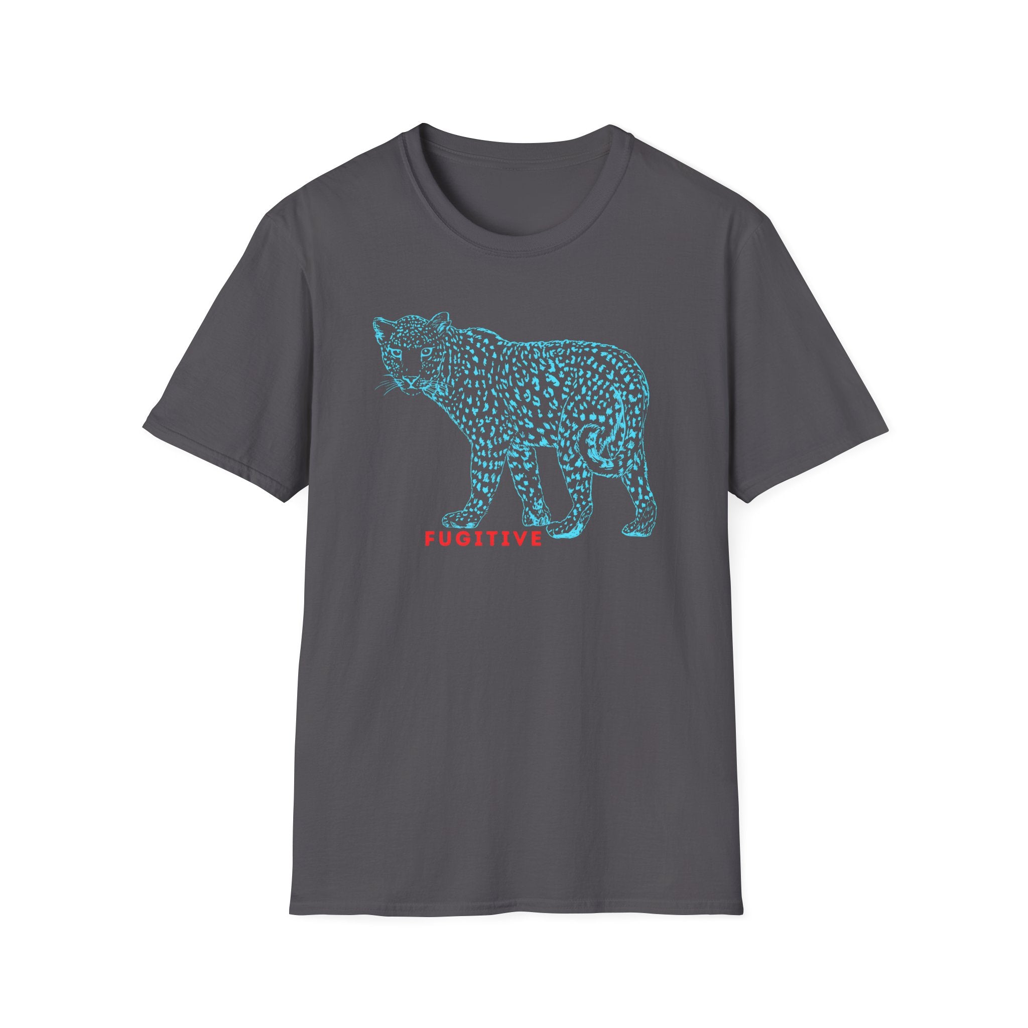 Fugitive Leopard Unisex Softstyle T-Shirt - Trendy Graphic Tee for Wildlife Lovers