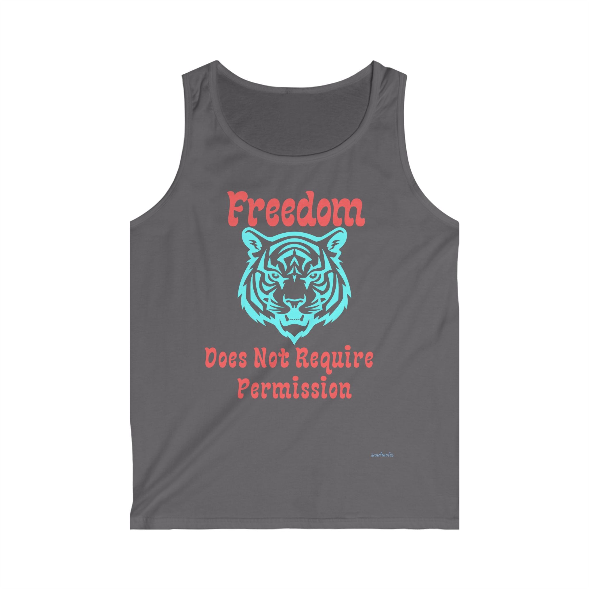 Freedom Tiger Graphic Men's Tank Top - Summer Vibes for the Bold
