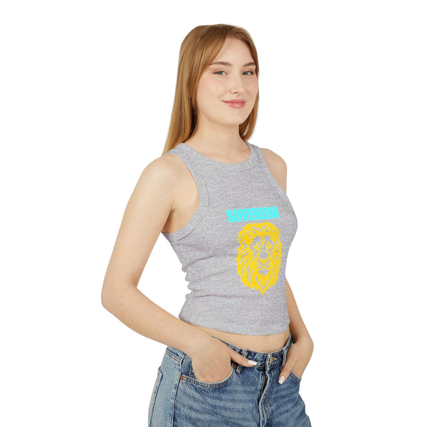 Sovereign Lion Graphic Racer Tank Top for Women