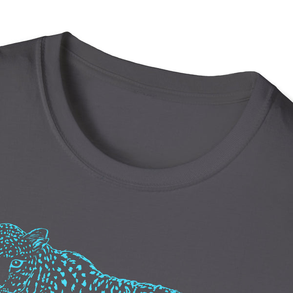 Fugitive Leopard Unisex Softstyle T-Shirt - Trendy Graphic Tee for Wildlife Lovers