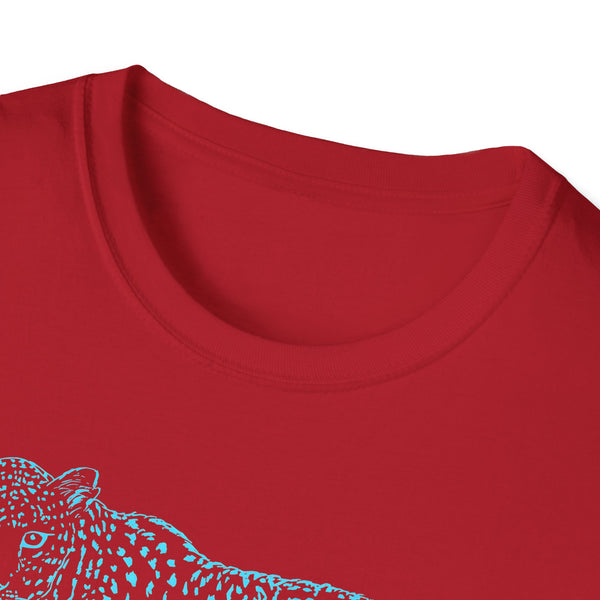 Fugitive Leopard Unisex Softstyle T-Shirt - Trendy Graphic Tee for Wildlife Lovers