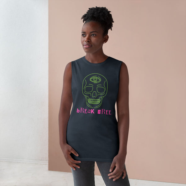 Unisex Barnard Tank - Bohemian Skull Graphic Tee for Festival Vibes
