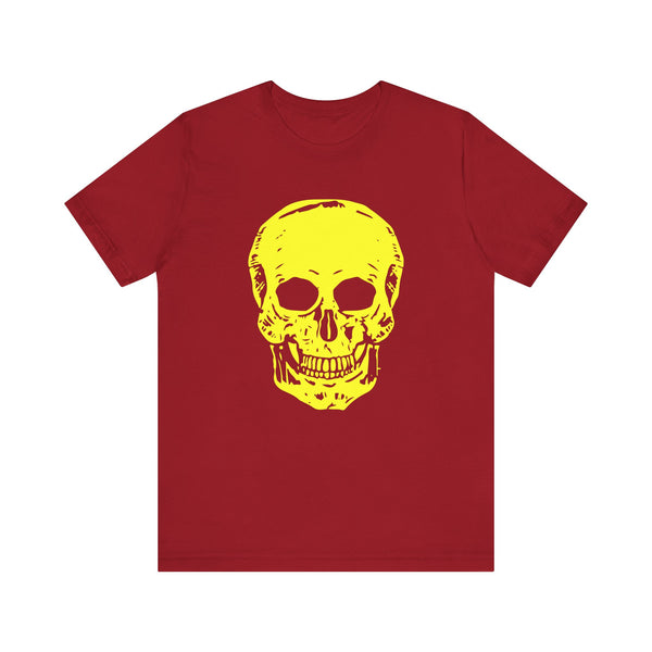 Neon Yellow Skull Graphic Unisex Short Sleeve Tee - Fugitive Design