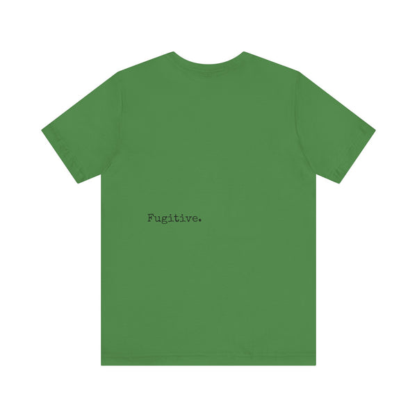 Dark Navy Blue Tiger Graphic Tee - Unisex Short Sleeve Shirt with 'Fugitive' Design