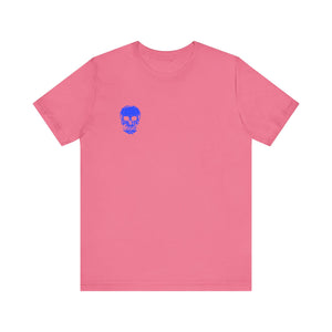 FUGITIVE TEES | NEON BLUE SKULL DESTINATION UNKNOWN SHIRT