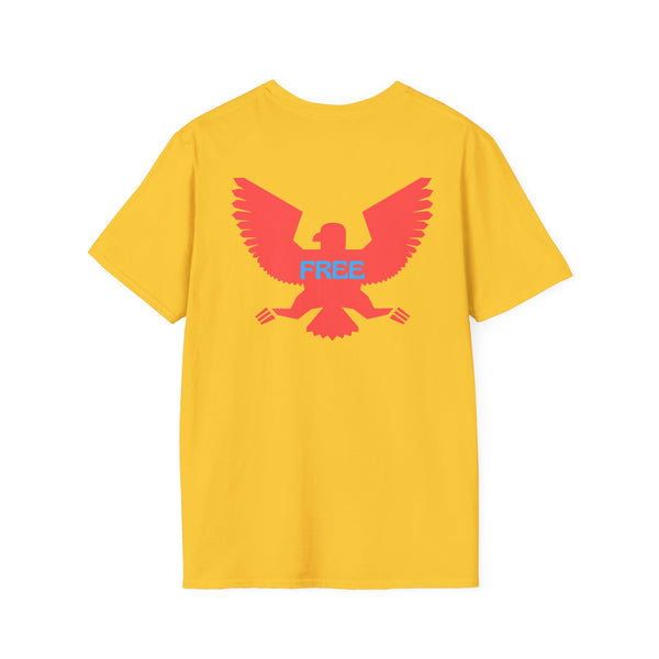 Unisex Softstyle T-Shirt - Vintage Eagle Design with 'FREE' Message