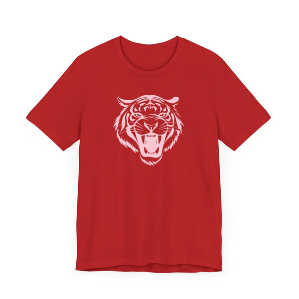 Patel Pink Fierce Tiger Graphic Tee - Unisex Jersey Short Sleeve Shirt
