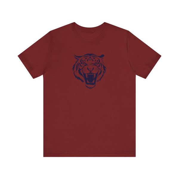 Dark Navy Blue Fugitive Tiger Graphic Tee - Unisex Jersey Short Sleeve Shirt